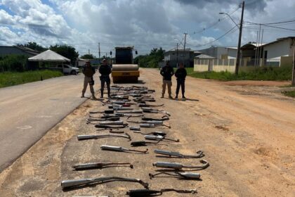 Operação Descarga Livre: Detran-AM remove e destrói 180 equipamentos irregulares em Humaitá