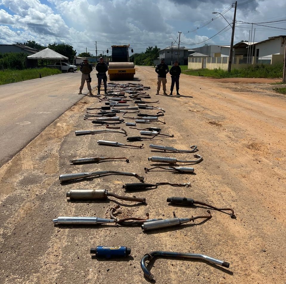 Operação Descarga Livre: Detran-AM remove e destrói 180 equipamentos irregulares em Humaitá