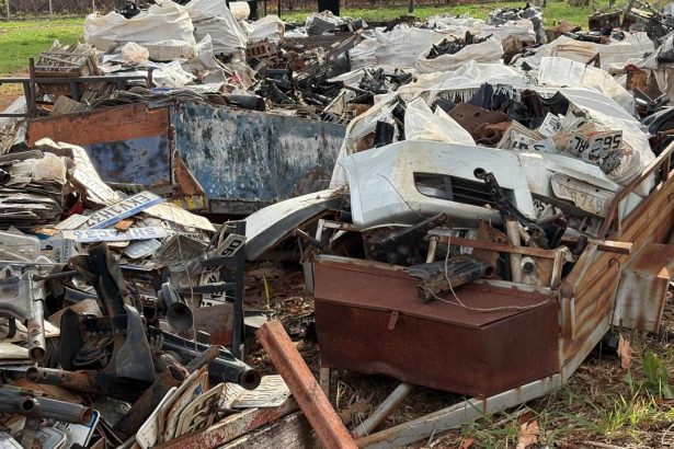 Leilão de Sucata: Detran-MS oferece lote único de 60 toneladas de restos de veículos